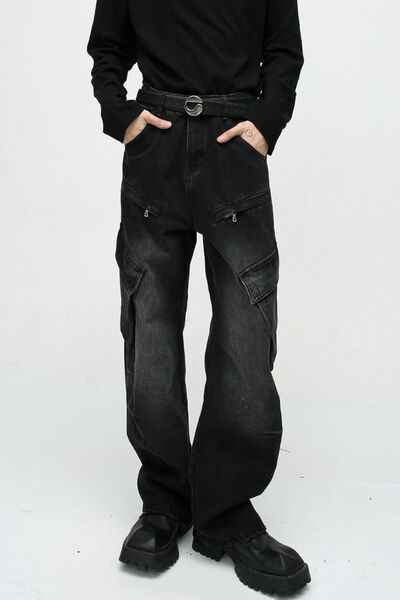 Baggy Jeans with Cargo Pockets - Damned Threads